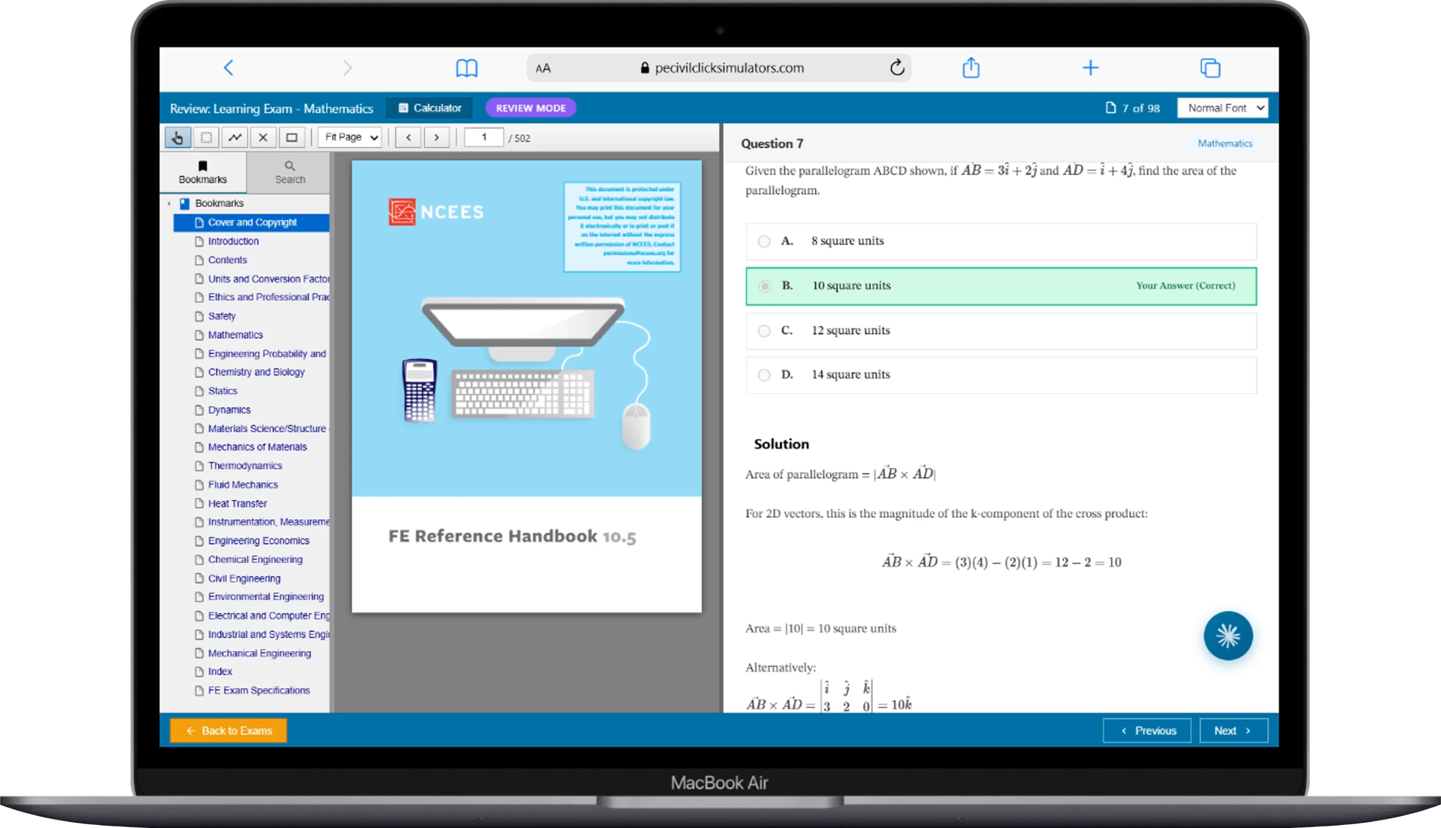 Exam Simulator with Solutions